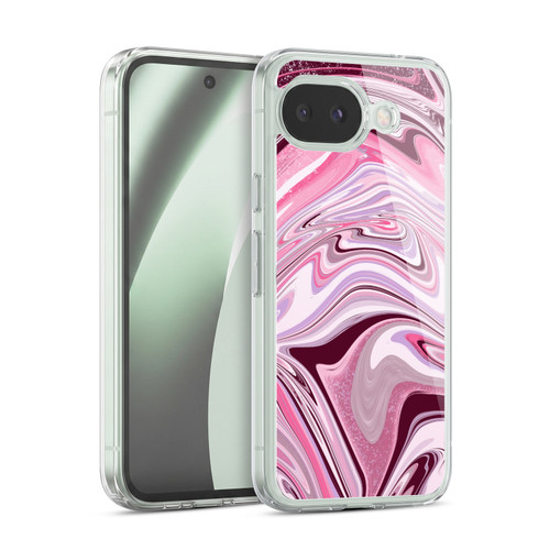 Suzan Lind Marble Swirls Pink Mauve Soft Gel Case for Google Pixel 10a
