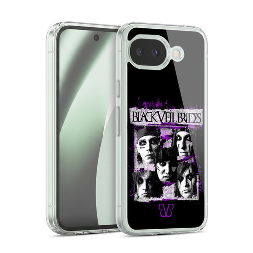 Black Veil Brides Band Art Grunge Faces Soft Gel Case for Google Pixel 10a