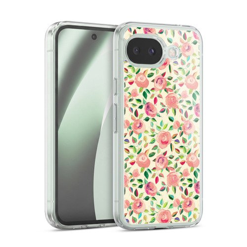 Micklyn Le Feuvre Florals 2 Pastel Roses In Blush Pink And Cream Soft Gel Case for Google Pixel 10a
