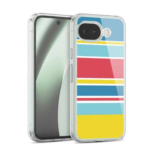 Head Case Designs Stripes Collection Blue And Pink Soft Gel Case for Google Pixel 10a