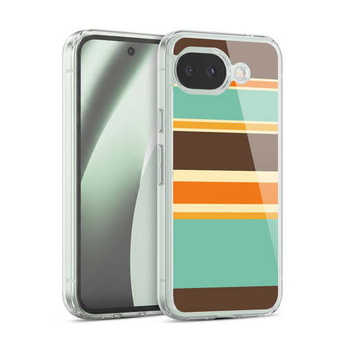 Head Case Designs Stripes Collection Orange And Brown Soft Gel Case for Google Pixel 10a