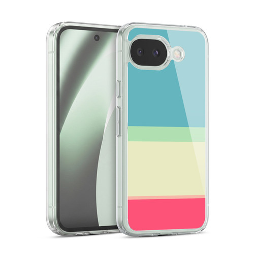 Head Case Designs Stripes Collection Baby Blue And Cream Soft Gel Case for Google Pixel 10a