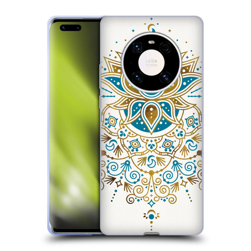 Cat Coquillette Patterns 6 Lotus Bloom Mandala 4 Soft Gel Case for Huawei Mate 40 Pro 5G