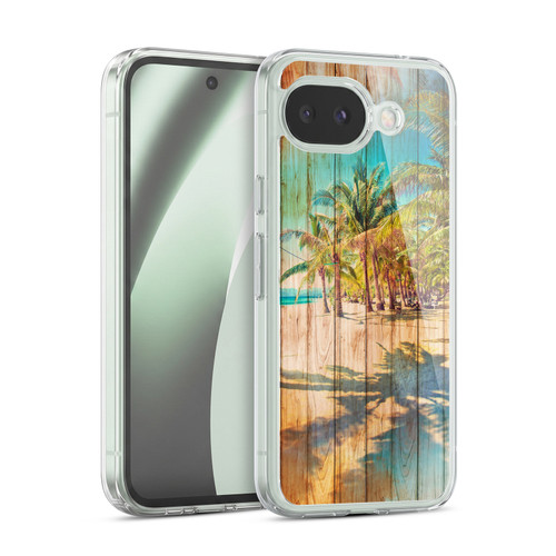 Head Case Designs Mix Wood Prints Beach Soft Gel Case for Google Pixel 10a