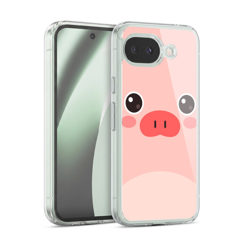 Head Case Designs Cartoon Animal Faces 3 Pig Soft Gel Case for Google Pixel 10a
