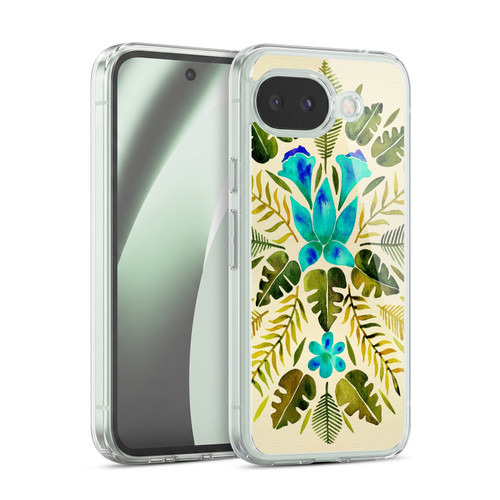 Cat Coquillette Nature Green Blue Tropical Symmetry Soft Gel Case for Google Pixel 10a