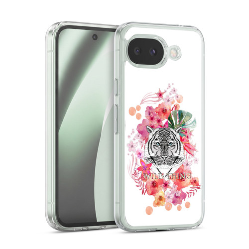 Monika Strigel Animals And Flowers Tiger Soft Gel Case for Google Pixel 10a