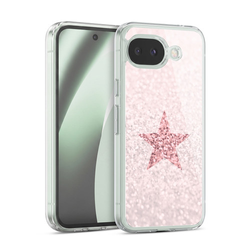 Monika Strigel Glitter Star Pastel Rose Pink Soft Gel Case for Google Pixel 10a