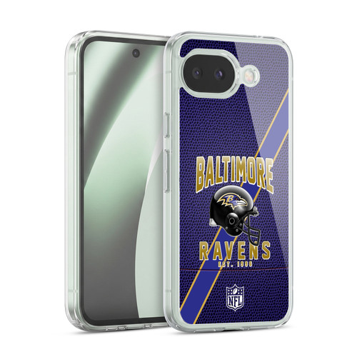 NFL Baltimore Ravens Logo Art Football Stripes Soft Gel Case for Google Pixel 10a