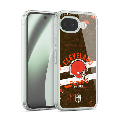 NFL Cleveland Browns Logo Art Helmet Distressed Soft Gel Case for Google Pixel 10a