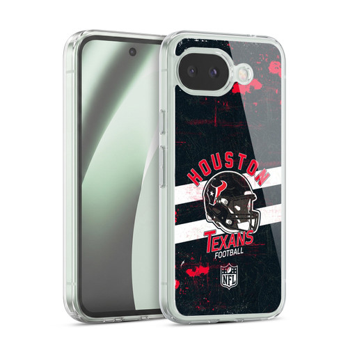 NFL Houston Texans Logo Art Helmet Distressed Soft Gel Case for Google Pixel 10a