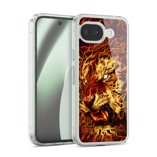 Tom Wood Fire Creatures Tiger Soft Gel Case for Google Pixel 10a
