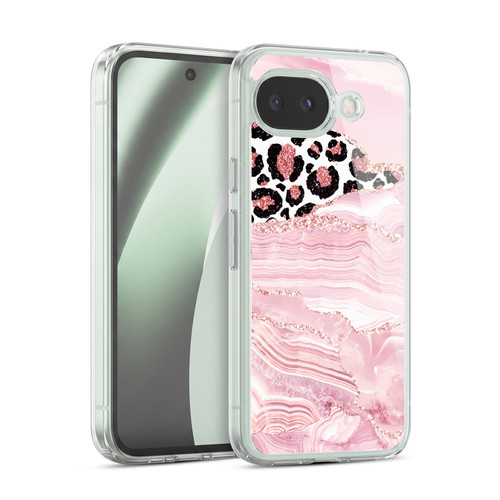 UtArt Wild Cat Marble Pink Glitter Soft Gel Case for Google Pixel 10a