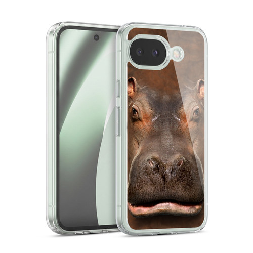 Vincent Hie Big Face Animals Hippo Soft Gel Case for Google Pixel 10a