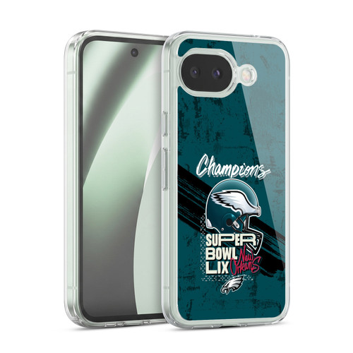 NFL 2025 Super Bowl LIX Champions Eagles Helmet Soft Gel Case for Google Pixel 10a