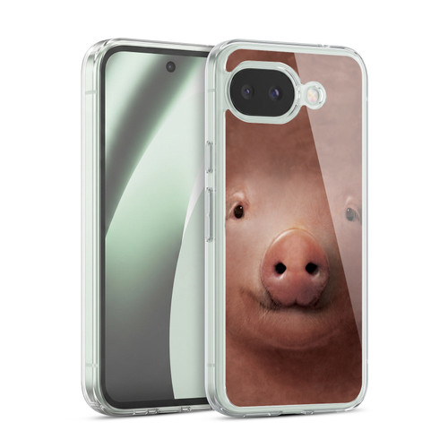 Vincent Hie Big Face Animals Pig Soft Gel Case for Google Pixel 10a