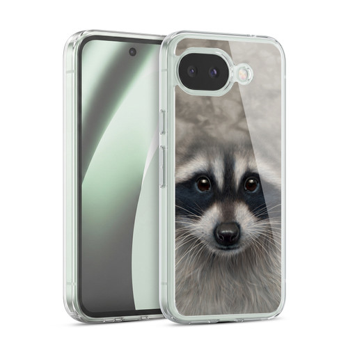 Vincent Hie Big Face Animals Raccoon Soft Gel Case for Google Pixel 10a