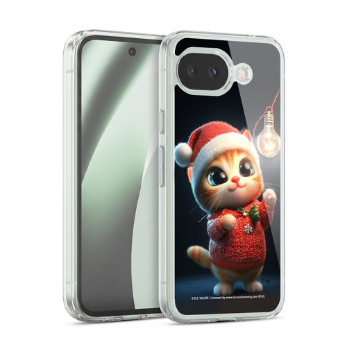 D.S. Valori Kitty And Puppy Kitty Christmas Light Soft Gel Case for Google Pixel 10a