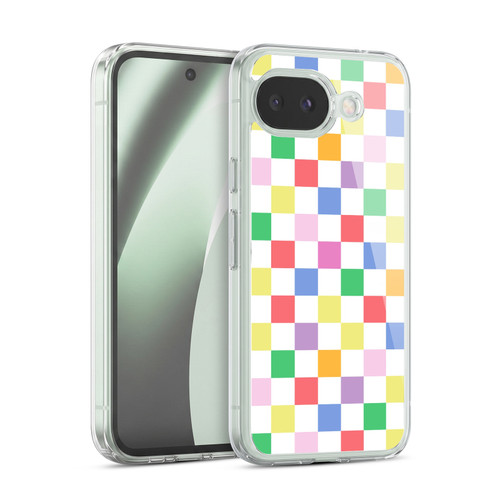 Ninola Colorful Geometric Checkered Soft Gel Case for Google Pixel 10a