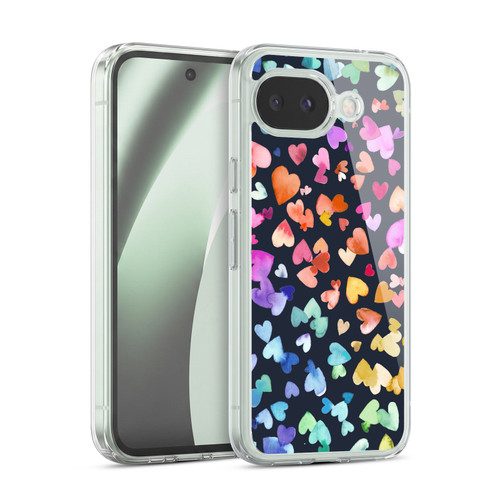 Ninola Colorful Valentines Hearts Black Soft Gel Case for Google Pixel 10a