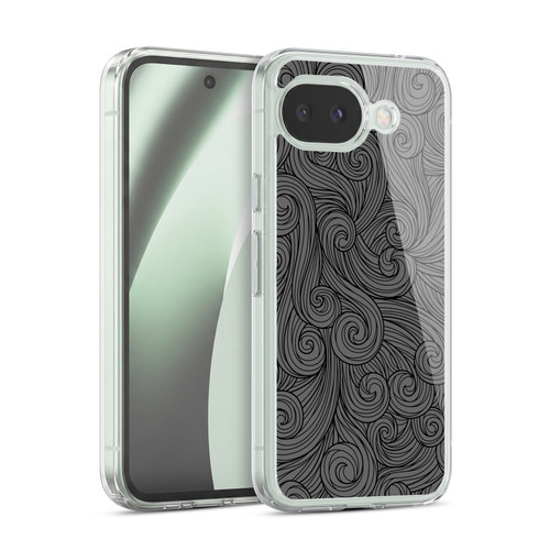 Head Case Designs Vivid Swirls Dark Grey Soft Gel Case for Google Pixel 10a