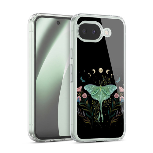 Episodic Drawing Illustration Animals Moth and Flowers Soft Gel Case for Google Pixel 10a