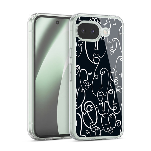 Ninola Freeform Patterns Faces Lineart Soft Gel Case for Google Pixel 10a