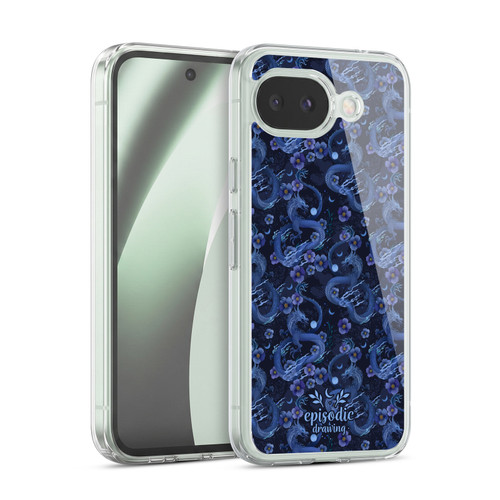 Episodic Drawing Spooky Patterns Floral Dragon Soft Gel Case for Google Pixel 10a