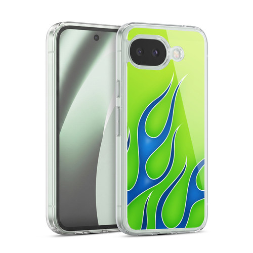 Head Case Designs Flame Decals Striking Lime Soft Gel Case for Google Pixel 10a