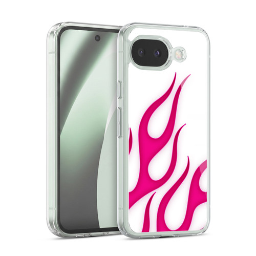 Head Case Designs Flame Decals Pink Soft Gel Case for Google Pixel 10a