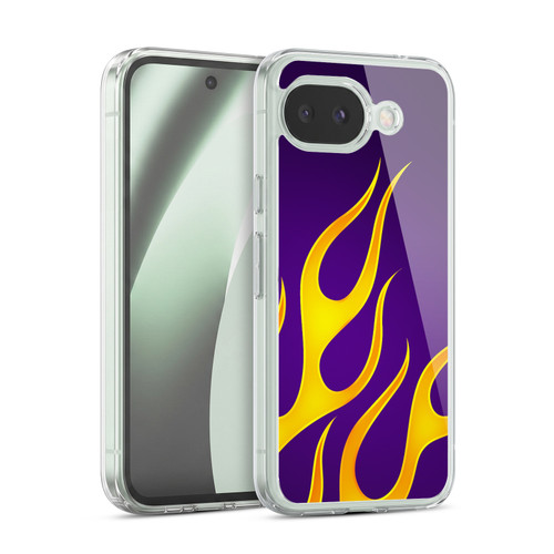 Head Case Designs Flame Decals Hot Rod Soft Gel Case for Google Pixel 10a
