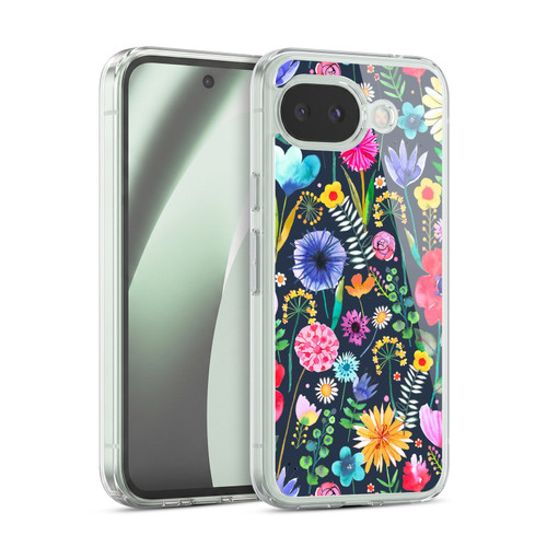 Ninola Spring Floral Flowers Spring Garden Navy Soft Gel Case for Google Pixel 10a