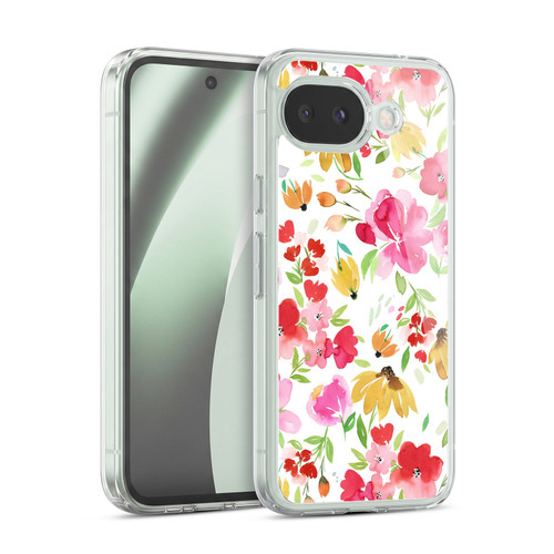 Ninola Spring Floral Flowers Red Soft Gel Case for Google Pixel 10a