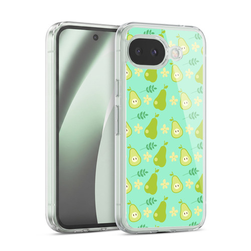 Head Case Designs Fruit Patterns Pears Soft Gel Case for Google Pixel 10a