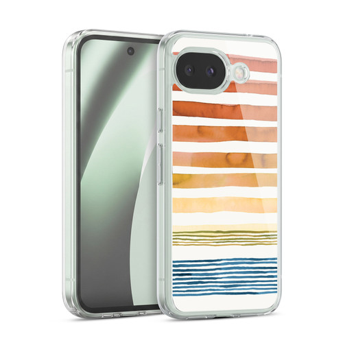 Ninola Watercolor Patterns Stripes Sunset Summer Soft Gel Case for Google Pixel 10a