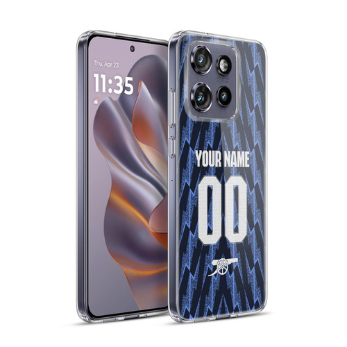 Custom Customised Personalised Arsenal FC 2025/26 Kit Away Soft Gel Case for Motorola Edge 50 Neo