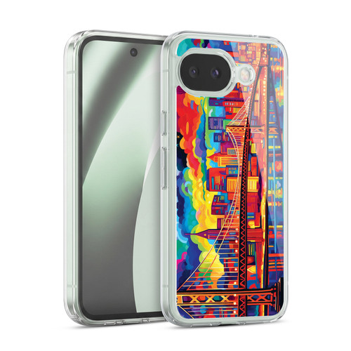 Michael David Ward Psychedelic Art Midnight In San Francisco Soft Gel Case for Google Pixel 10a