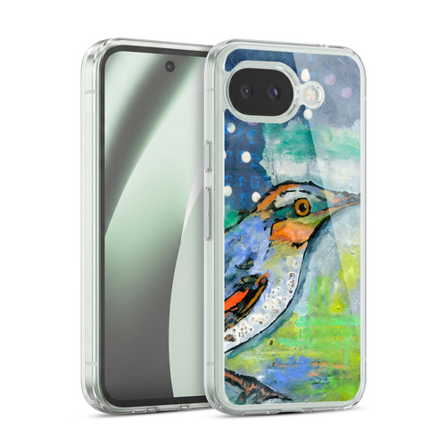 Wyanne Birds Blue and Orange Feathers Soft Gel Case for Google Pixel 10a