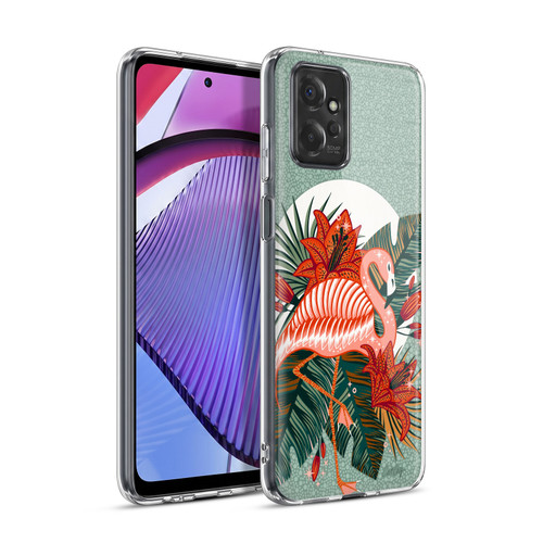 Cat Coquillette Tropical Wildlife Flamingo And Lilies Soft Gel Case for Motorola Moto G Power (2023)