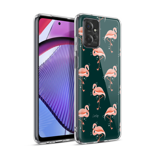 Cat Coquillette Tropical Wildlife Flamingo Sparkles Soft Gel Case for Motorola Moto G Power (2023)