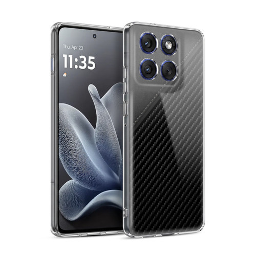 Alyn Spiller Carbon Fiber Leather Soft Gel Case for Motorola Edge 70