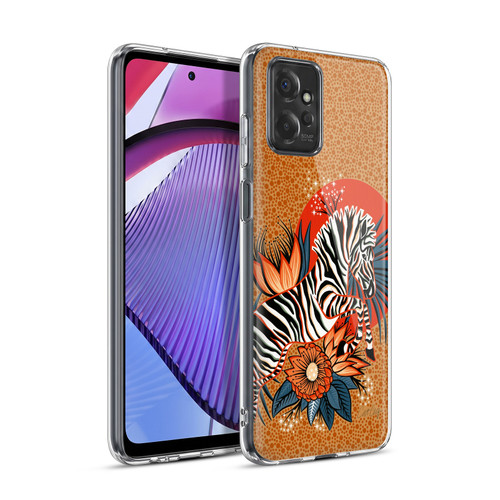 Cat Coquillette Tropical Wildlife Zebra Leap Soft Gel Case for Motorola Moto G Power (2023)
