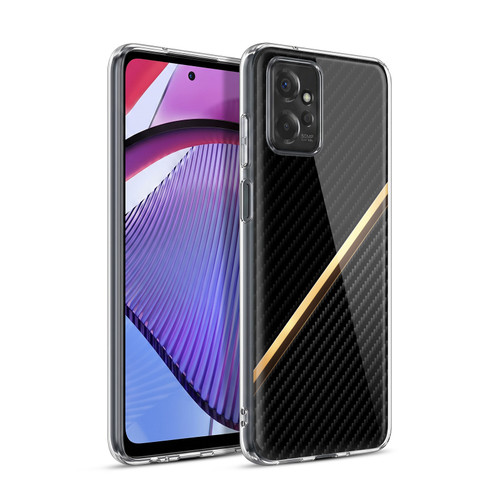 Alyn Spiller Carbon Fiber Gold Soft Gel Case for Motorola Moto G Power (2023)