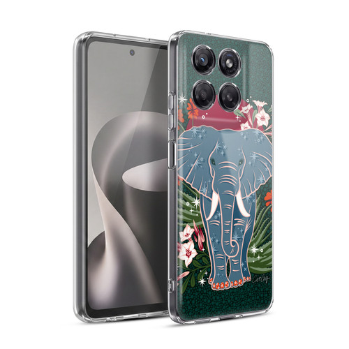 Cat Coquillette Tropical Wildlife Elephant And Aloe Soft Gel Case for Motorola Moto G37 Power