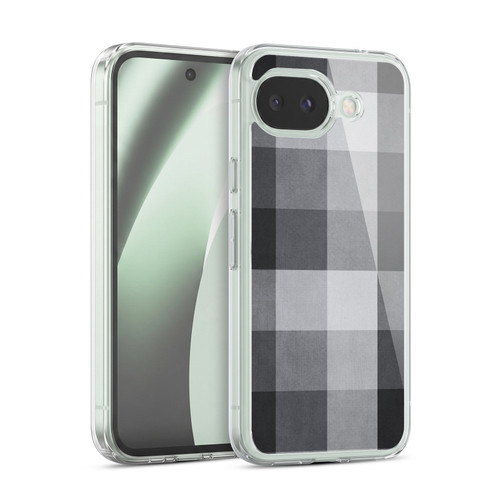 Head Case Designs Plaid - Pattern Collection Black Grey Soft Gel Case for Google Pixel 10a