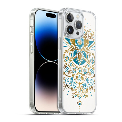Cat Coquillette Patterns 6 Lotus Bloom Mandala 4 Soft Gel Case for Apple iPhone 14 Pro Max & MagSafe