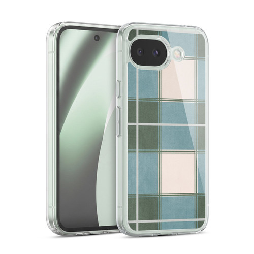 Head Case Designs Plaid - Pattern Collection Green Blue Soft Gel Case for Google Pixel 10a