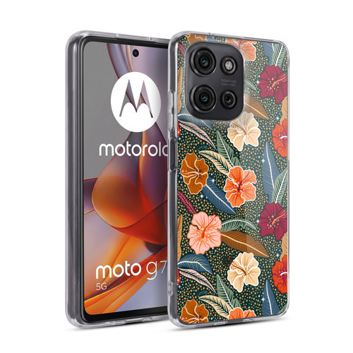 Cat Coquillette Tropical Wildlife African Hibiscus Soft Gel Case for Motorola Moto G75