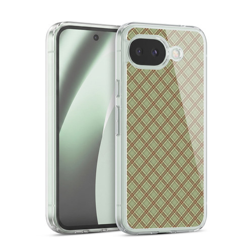 Head Case Designs Plaid - Pattern Collection Light Green Red Soft Gel Case for Google Pixel 10a