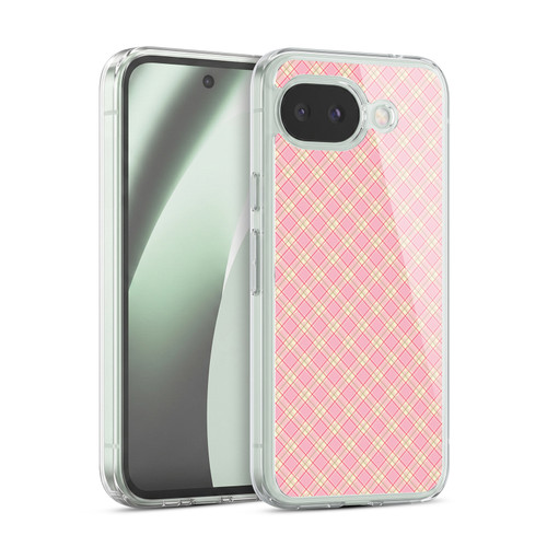 Head Case Designs Plaid - Pattern Collection Light Pink Yellow Soft Gel Case for Google Pixel 10a